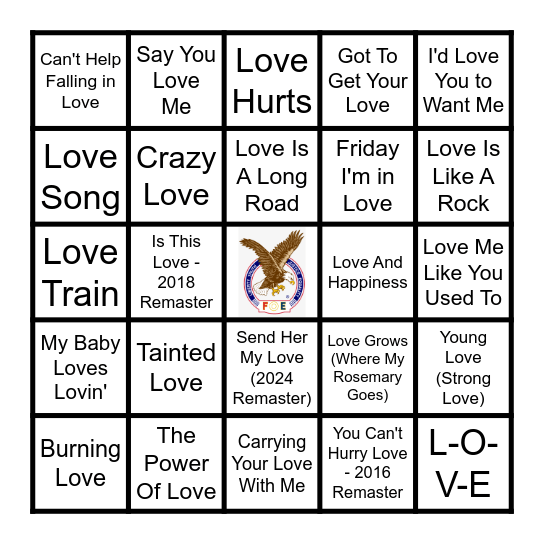 LOVE Bingo Card