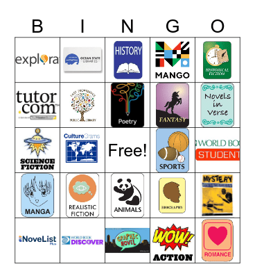 Genres & Online Resources Bingo Card