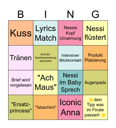 Princess Charming Bingo - Folge 10 💖 Bingo Card