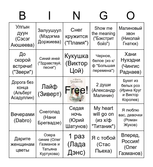 Учительский плей-лист Bingo Card