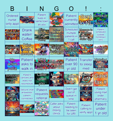 Bingo 9/26/2025 Bingo Card