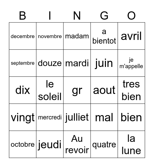 Angelina McBurnie Bingo Card