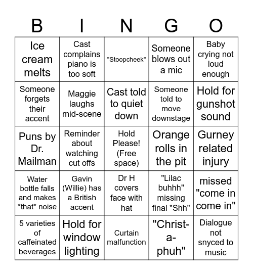 STREET SCENE TECH Bingo Card
