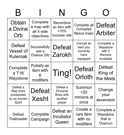 Group SSF Bingo Card Bingo Card