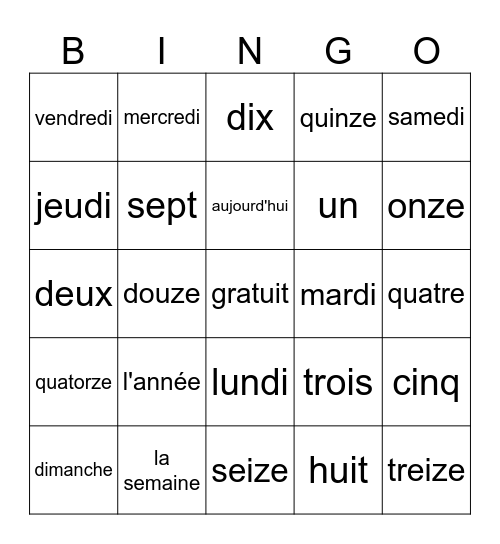 Yamir T-M Bingo Card