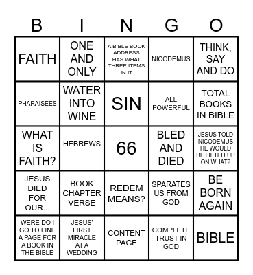 GOD CARES FOR PEOPLE 1 Bingo Card