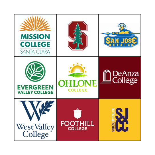 Ohlone College Week Bingo Card