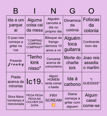 DIA DE ANOS Bingo Card
