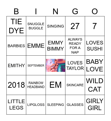 EMBER IS 7! Bingo Card
