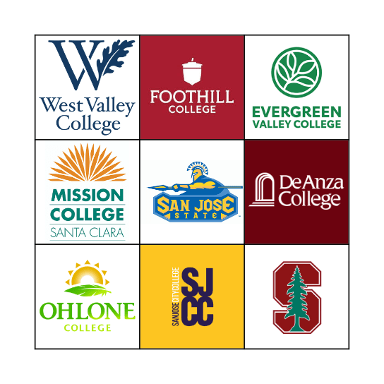 College Week Bingo Card