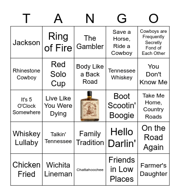 Country Guys Bingo Card