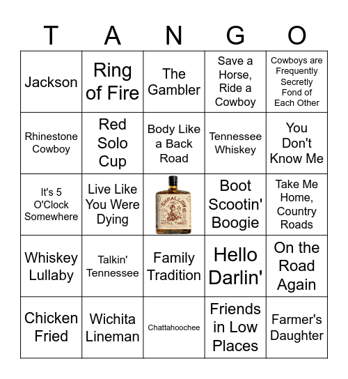 Country Guys Bingo Card