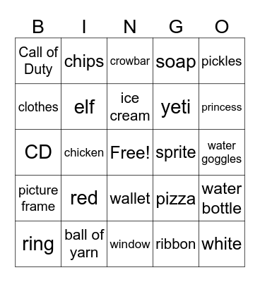 Team 1 Bingo Card