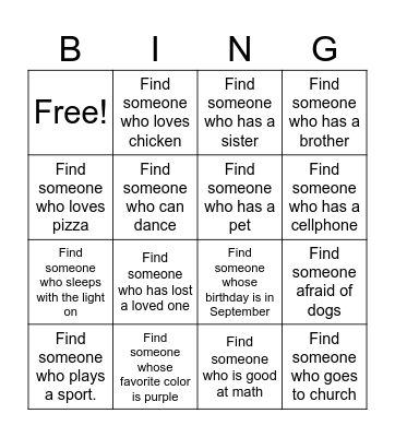 BINGO Card