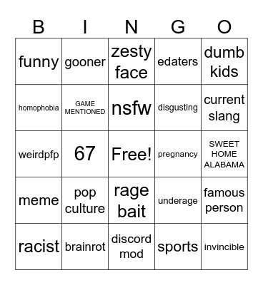 screenshots out of context Bingo Card