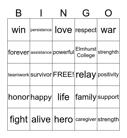 Survivor Bingo Card