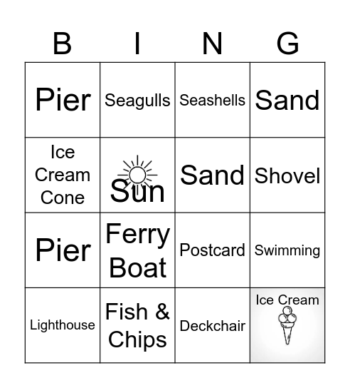 Seaside Bingo Card