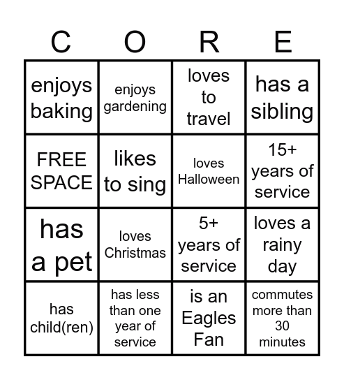 Find a colleague who... Bingo Card