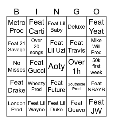 UY Scuti Bingo Card
