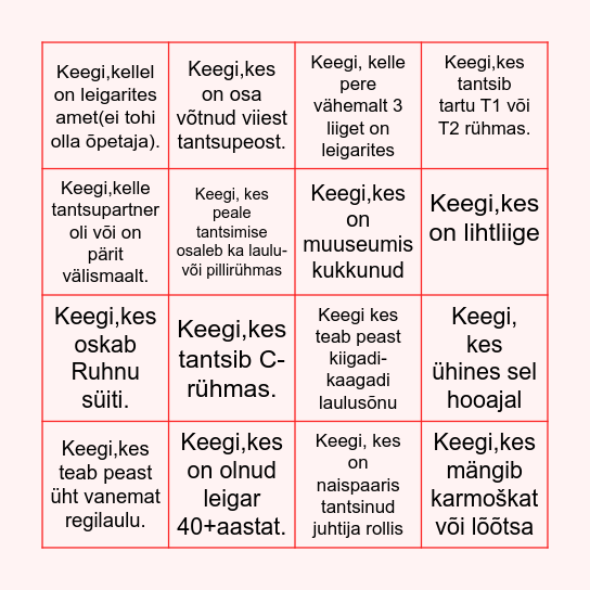 HÄRJAD 2025 BINGO Card