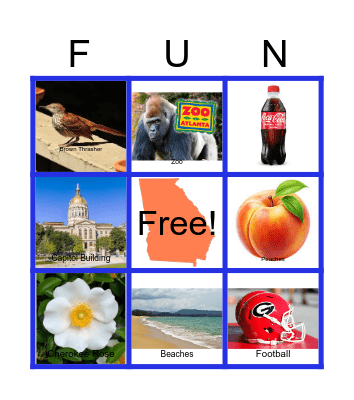 GEORGIA Bingo Card