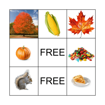 Fall Bingo Card