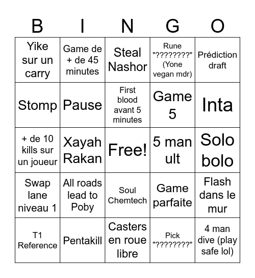 U.U Bingo Card