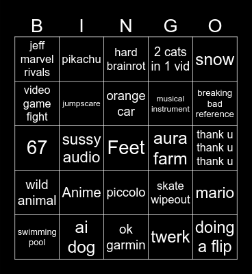Reels Bingo Card