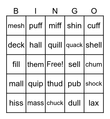 1.4 Bingo Card