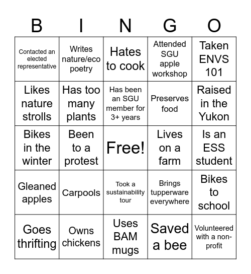 Find someone who (has)... Bingo Card