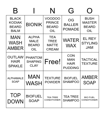 GIBS BINGO!!! Bingo Card
