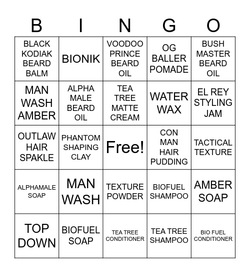 GIBS BINGO!!! Bingo Card