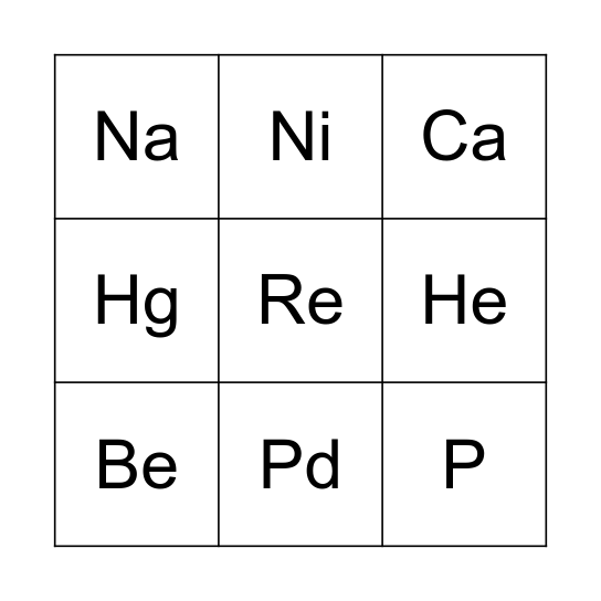 LOTERÍA ATÓMICA Bingo Card