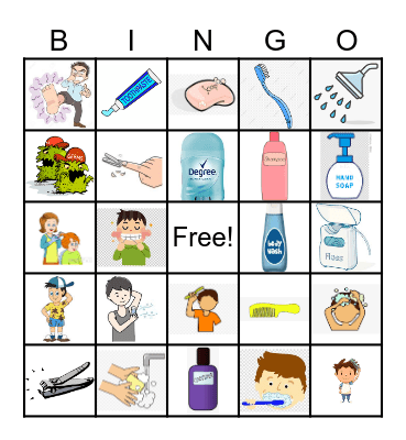 Personal Hygiene Bingo Card
