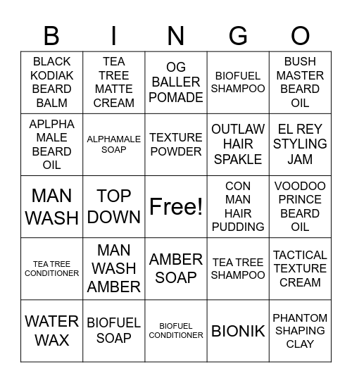 GIBS BINGO Card