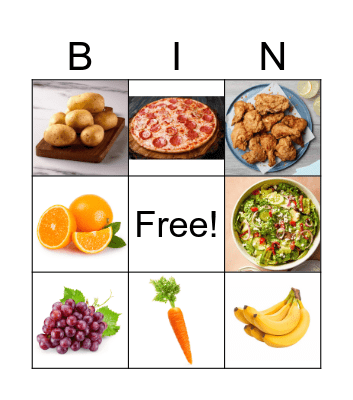 Food! Bingo Card