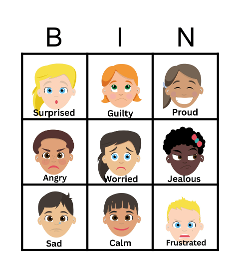 Emotions Bingo Card