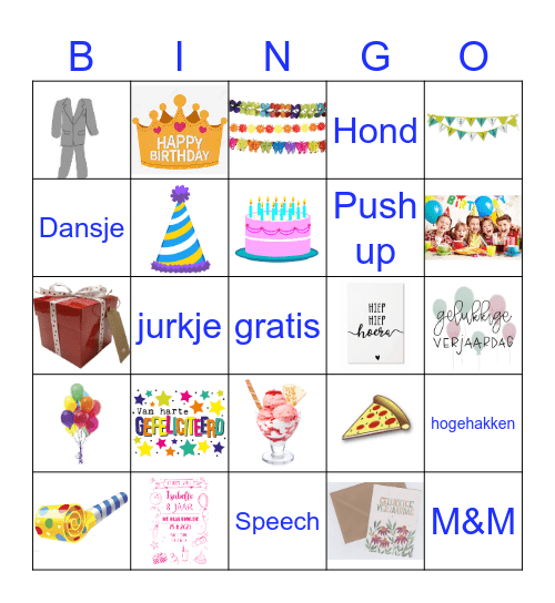 BINGO verjaardag Bingo Card