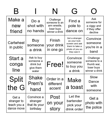 Game Of Gnar: Auckland Edition Bingo Card
