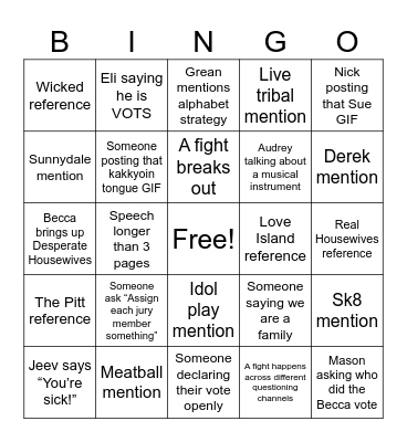 Sk10 FTC Bingo Card