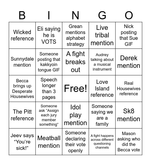 Sk10 FTC Bingo Card