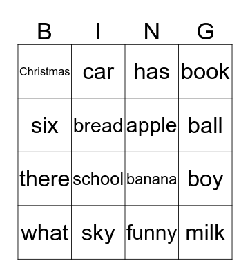 Skittles Bingo Card