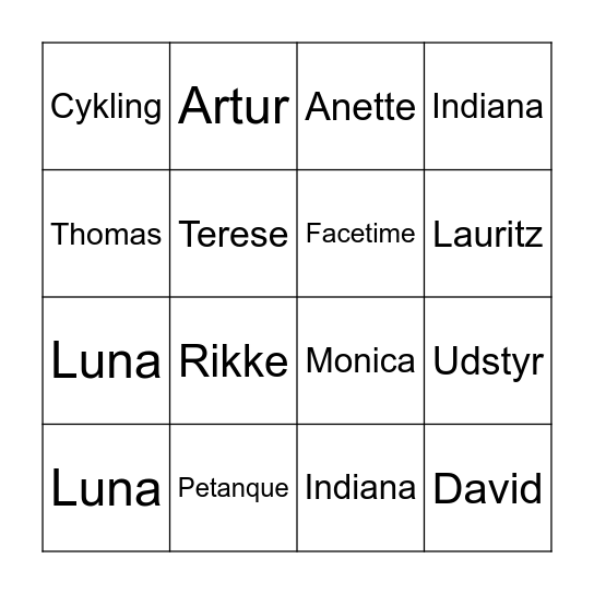 Lars 70 år Bingo Card