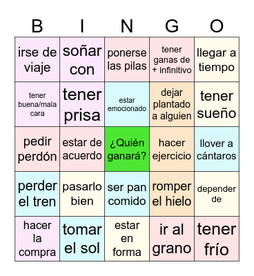 ¡A JUGAR! Bingo Card