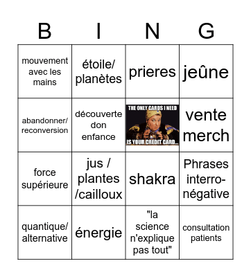 Voyants ou Charlatan ou les deux Bingo Card