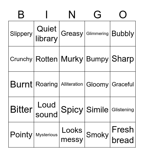 9B Bingo! Bingo Card