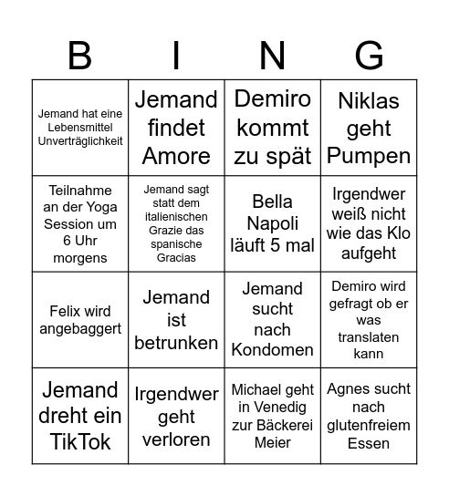 Gardersee Bingo Card