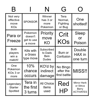 Then we fight bingo Dads Radical Red Bingo Card