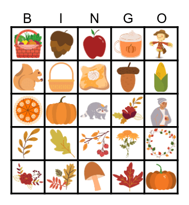 Fall Bingo Card