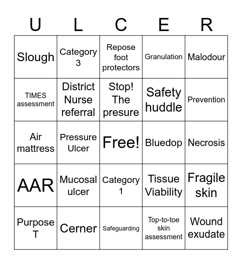 Stop! The Pressure Bingo Card
